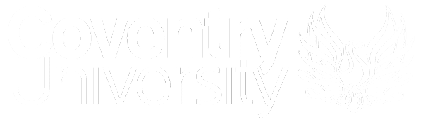 Coventry University Logo landscape WHITE